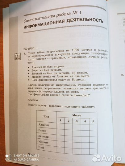 Босова. Информатика. 7кл. Самост. и контр. работы