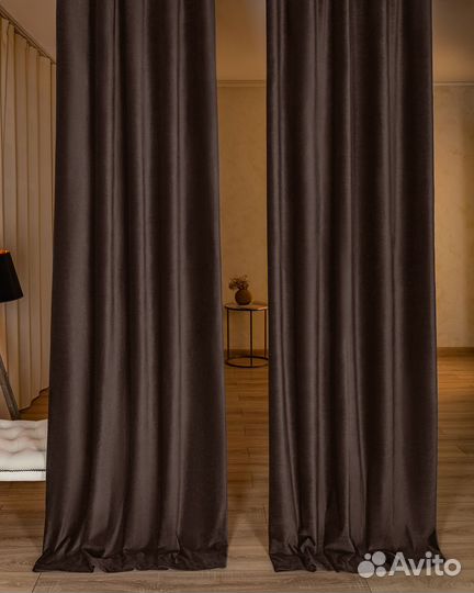 Шторы бархат Богема Коралл