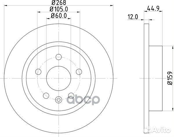 Диск тормозной зад ND6068K nisshinbo