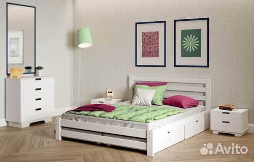 Кровать из массива 2-спальная 