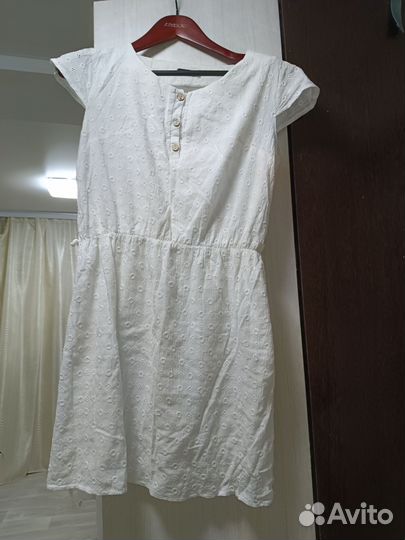 Платье белое хлопок