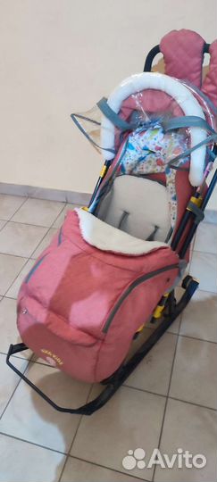 Детские санки коляска ника