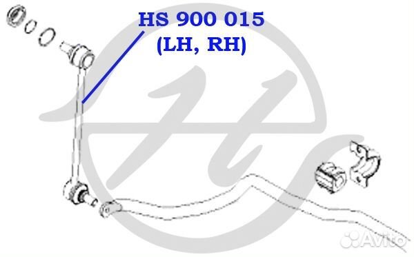 Тяга стабилизатора перед прав / лев