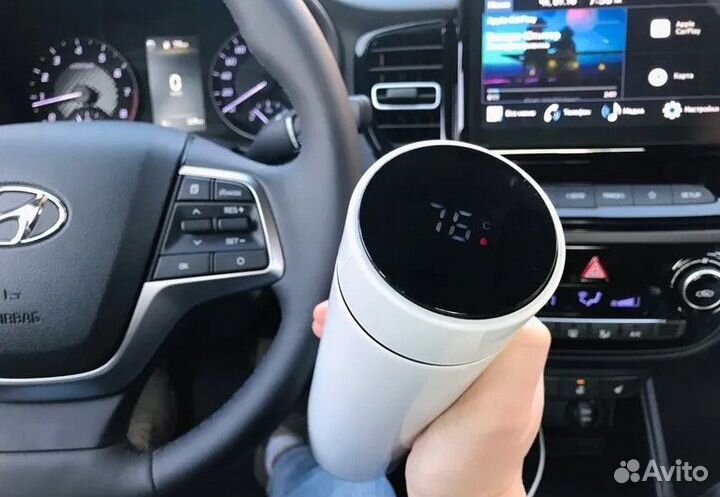 Термос с датчиком температуры и ситом на 500мл