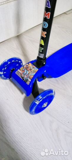Самокат новый синий / розовый