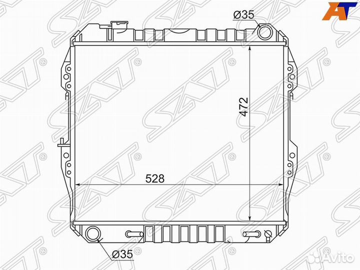 Радиатор охлаждения Toyota Hilux Surf 1 (1989-1992