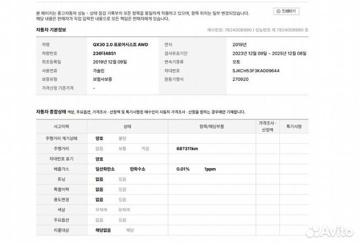 Infiniti QX30 2.0 AMT, 2019, 68 313 км