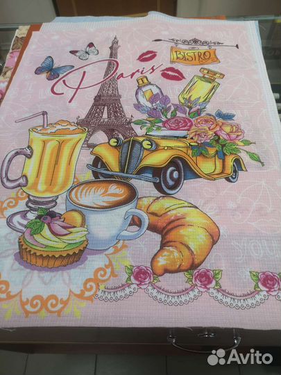 Вафельные полотенца на кухню, баню и на пляж