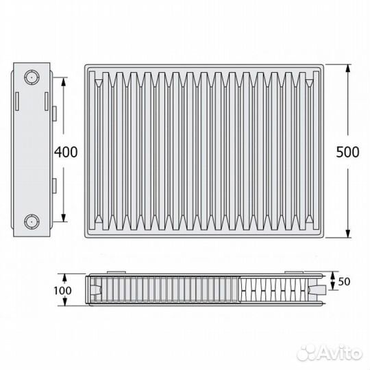 Kermi FKO 22 500x400 панельный радиатор с боковым