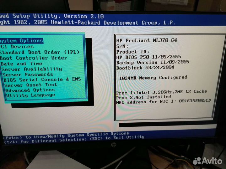 З/ч сервер hp ML370 G4