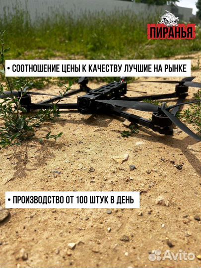 Дрон fpv Рiranha 10 ''
