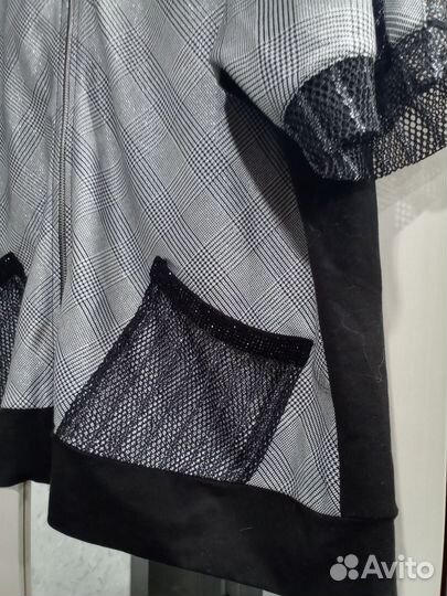 Жакет бомбер на молнии Турция блеск 50-52