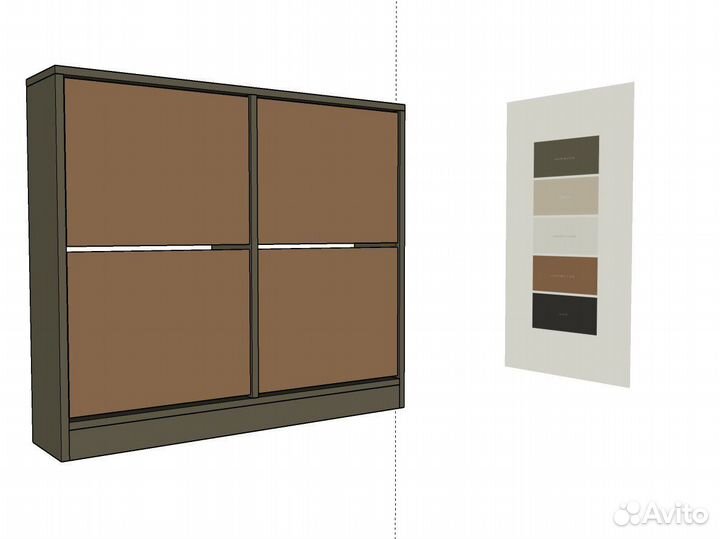 Обувница 12 пар ширина 100см