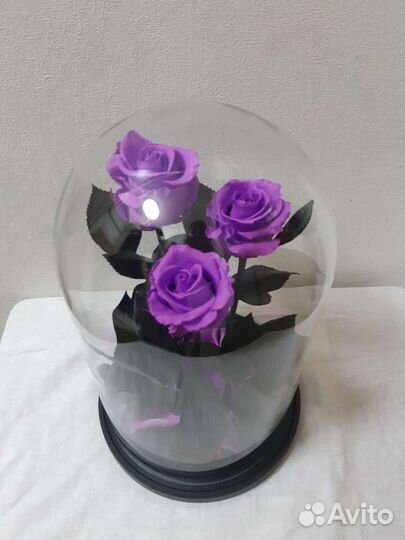 Розы в колбе трио