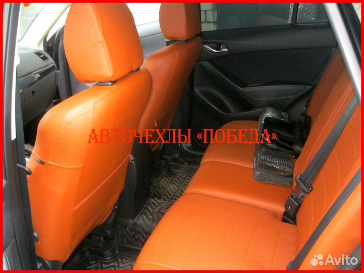 Чехлы Mazda CX-5 2 из экокожи коричневые Классика