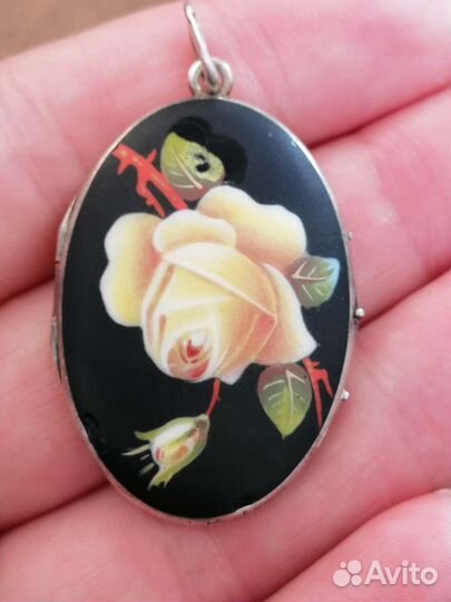 Кулон локет антикварный серебро 84 проба бронь