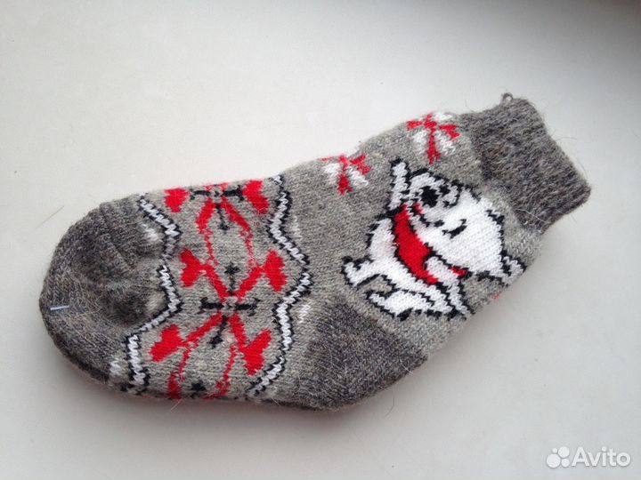 Носки шерстяные детские тачки