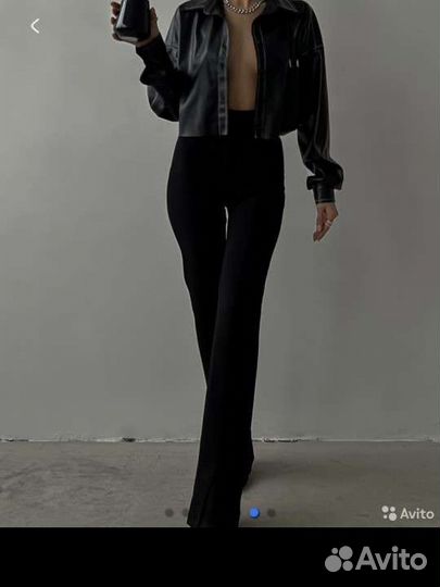 Брюки клеш с разрезами