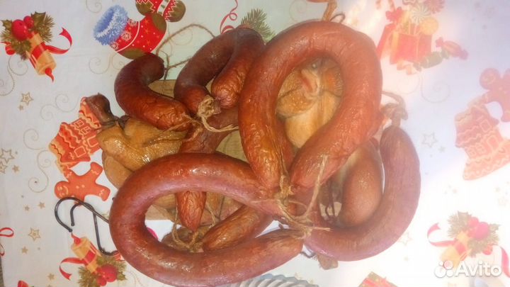 Колбаса копченая домашняя