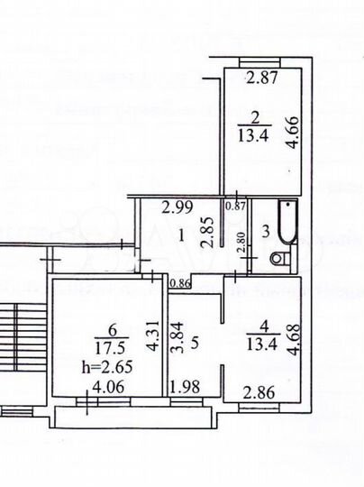 2-к. квартира, 67,8 м², 5/9 эт.