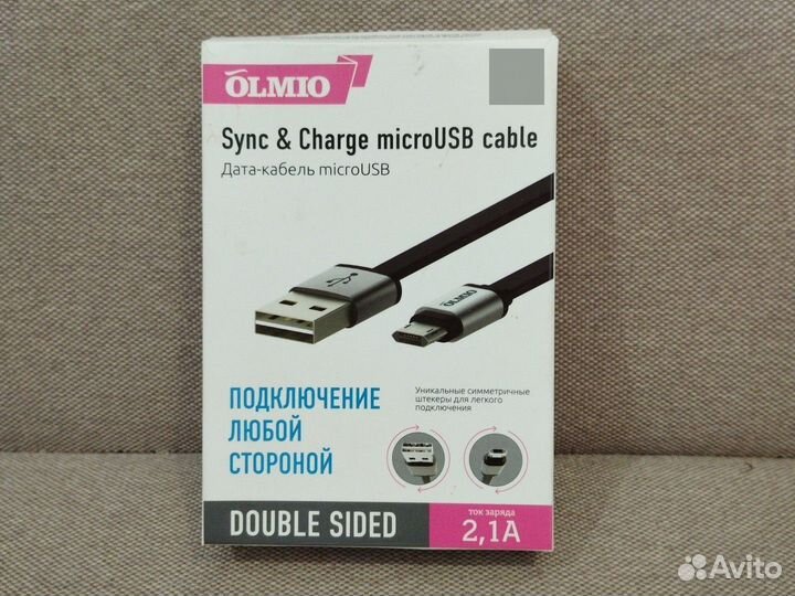 Дата-кабель micro USB, двухсторонний