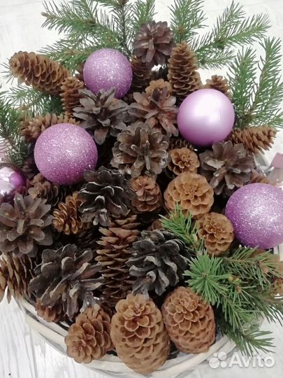 Набор шишек 10 шт. еловые,сосновые. Можно поштучно