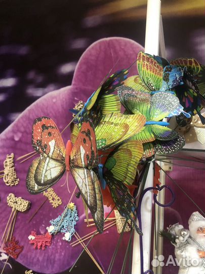 Бабочки на палочке