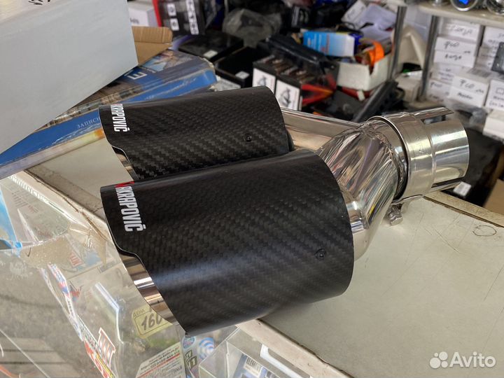 Насадка на глушитель akrapovic двойная