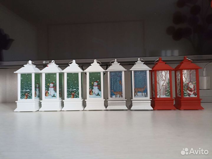 Новогодний фонарик рождественская свеча светильник