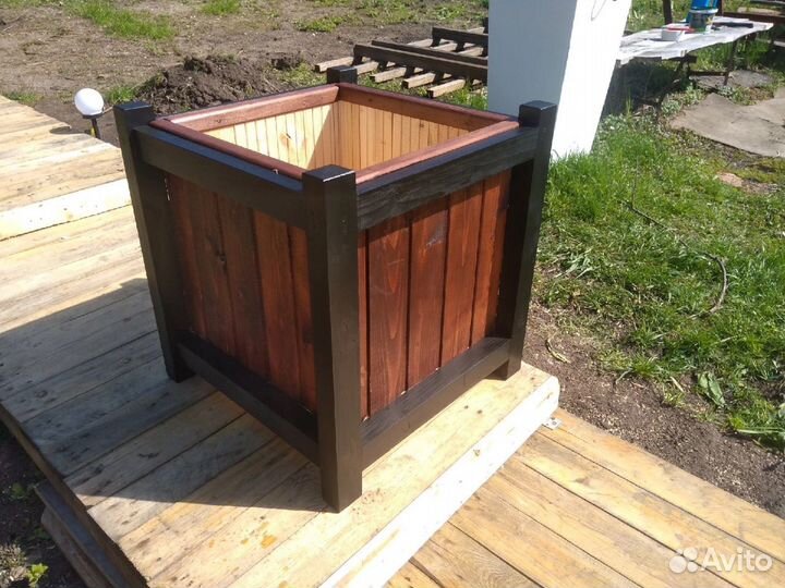 Кашпо деревянное, вазон