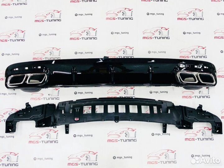 Диффузор + Chrome насадки S-Coupe C217 S63/S65 AMG