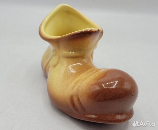 Статуэтка Башмак Ботинок керамика фаянс Южноуральс