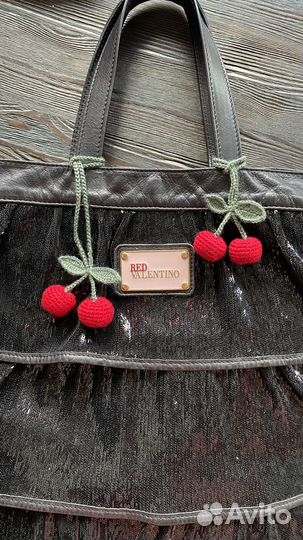 Вязаный обвес вишня, клубника, земляника, арбуз