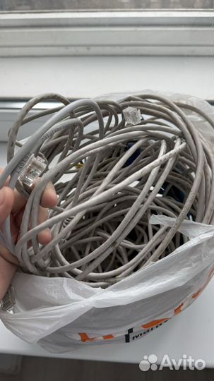 Пакет с проводами Ethernet