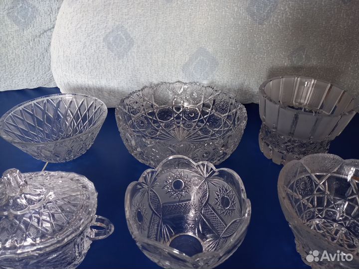 Хрусталь салатники стопки рюмки