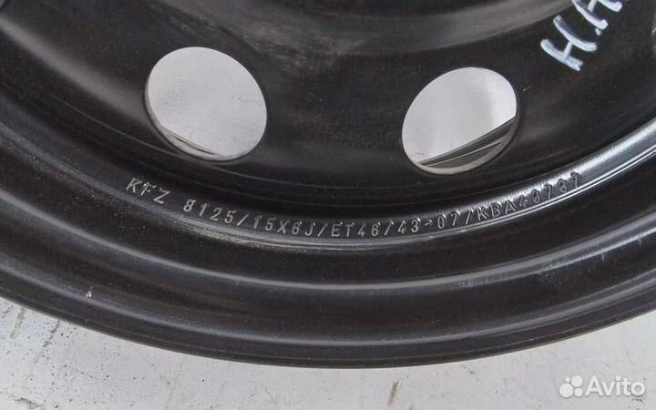 Диск колеса штампованный Hyundai Sonata 5 R15 