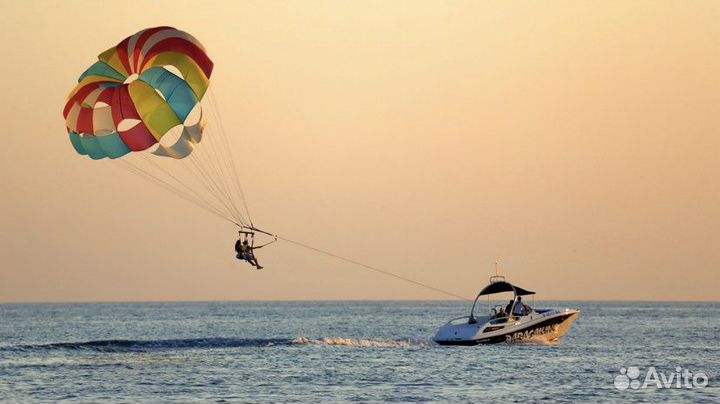 Полёт на парашюте над морем Адлер