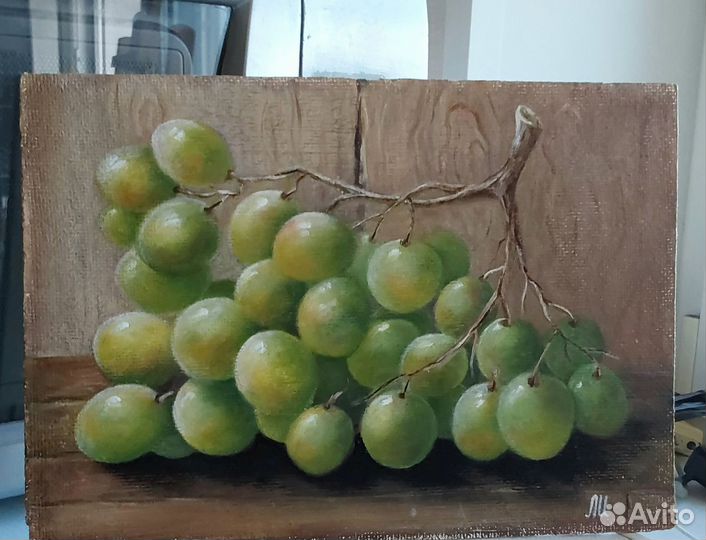 Картина маслом фрукты Виноград