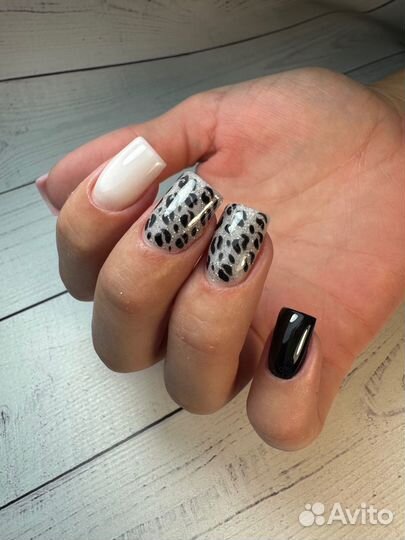 Наращивание ногтей, покрытие гель лак
