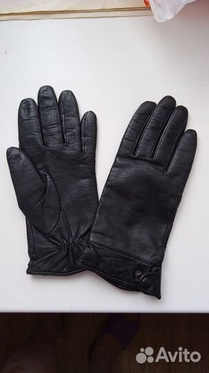 Перчатки женские кожаные