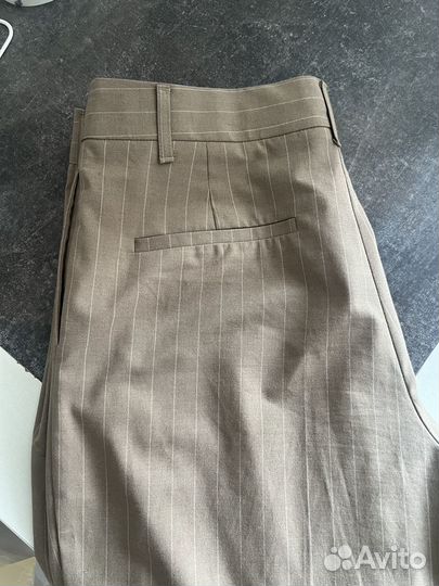 Брюки-кюлоты zara бежевые