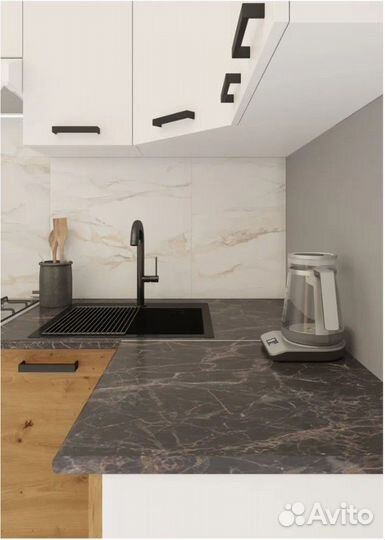 Кухонный гарнитур угловой Брауни 2.0м