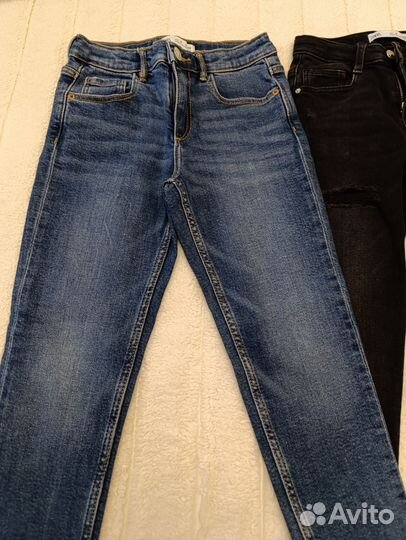 Джинсы zara для девочки 2 пары 128