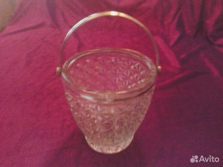 Вазочка-ведёрко.Хрусталь.Винтаж.СССР