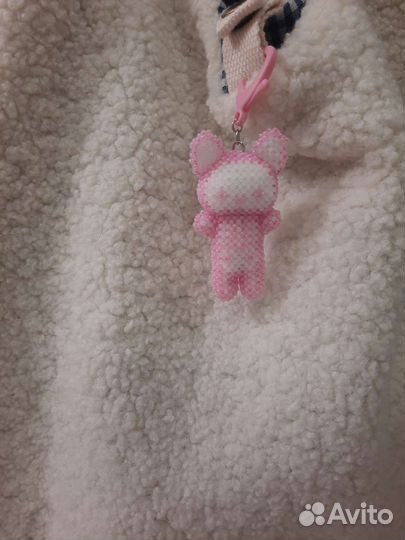 Брелок ручной работы котоскелет