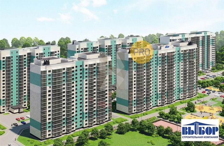 2-к. квартира, 56,5 м², 9/17 эт.