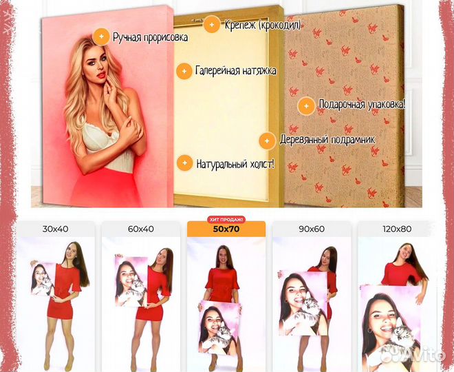 Портрет по фото в подарок