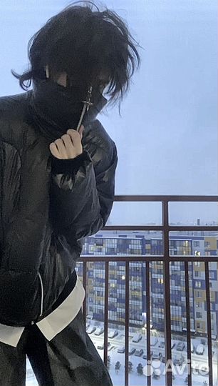 Пуховик с высоким воротником Vetements type