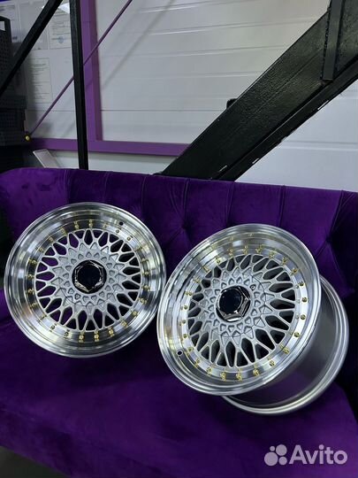 Пара дисков BBS RS R15 7j ET22 4x100 / 114.3 silve