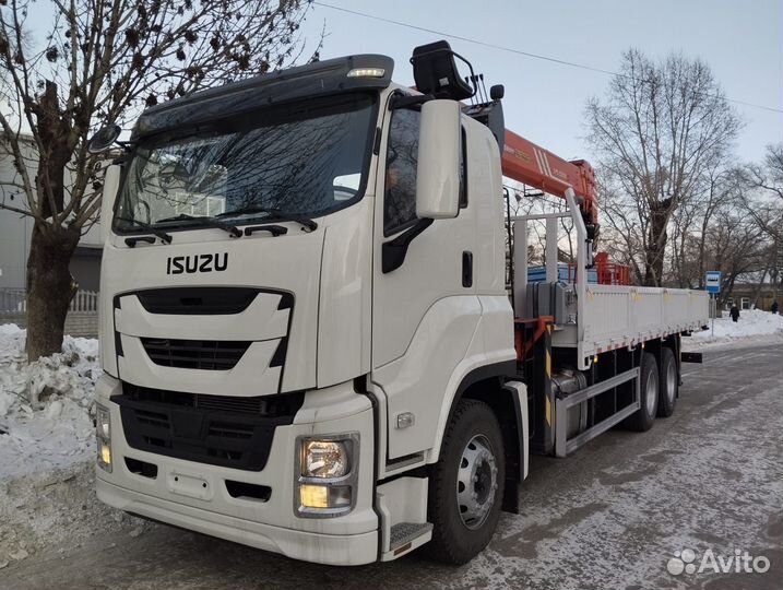 Бортовой грузовик Isuzu Giga (C-series) с КМУ Sany, 2024